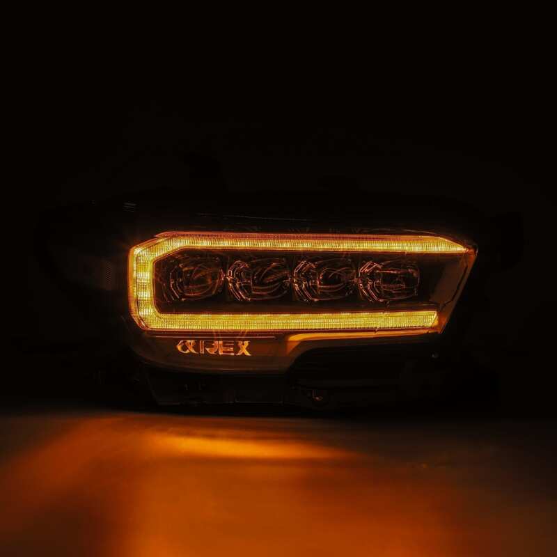 AlphaRex 16-20 Toyota Tacoma NOVA LED Projector Headlight Plank Style Alpha Black w/Activation Light