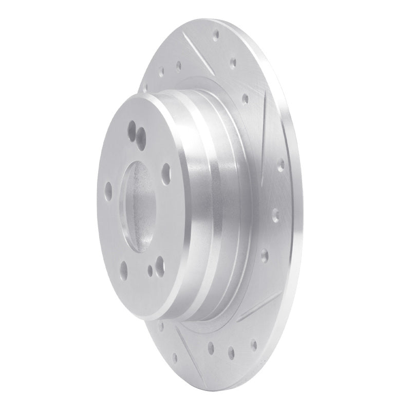 R1 Concepts R1 90-95 Mercedes-Benz SL500 Rear Right Drilled & Slotted Silver Brake Rotor
