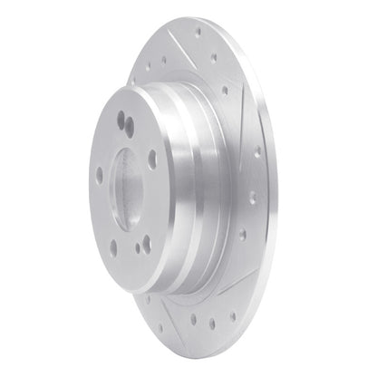 R1 Concepts R1 90-95 Mercedes-Benz SL500 Rear Right Drilled & Slotted Silver Brake Rotor
