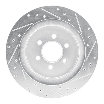 R1 Concepts R1 92-02 Dodge Viper Rear Left Drilled & Slotted Silver Brake Rotor