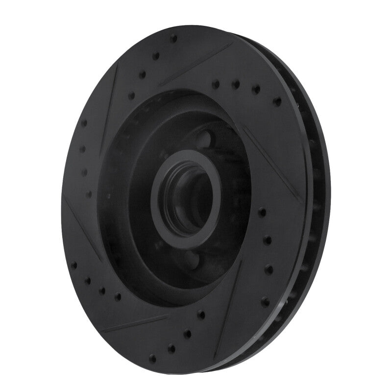 R1 Concepts R1 71-81 Chrysler New Yorker Front Right Drilled & Slotted Black Brake Rotor