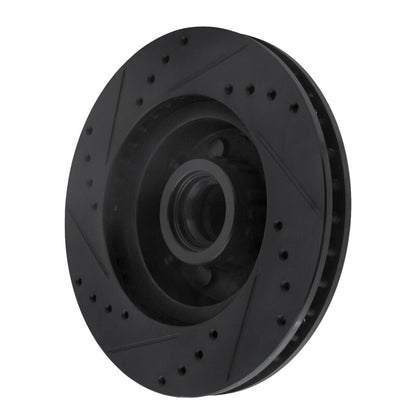 R1 Concepts R1 71-81 Chrysler New Yorker Front Right Drilled & Slotted Black Brake Rotor