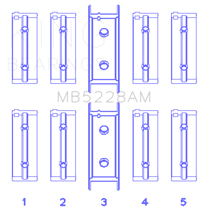 King Engine Bearings Mitsubishi 4G52 (Size +0.25mm) Main Bearing Set