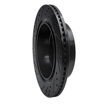 R1 Concepts R1 12-14 Ford F-150 RWD Rear Right Drilled & Slotted Black Brake Rotor