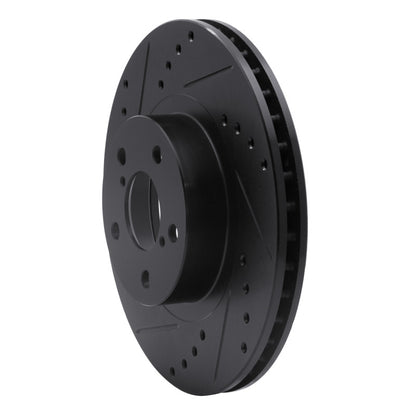 R1 Concepts R1 90-16 Saab 9-2X Front Left Drilled & Slotted Black Brake Rotor