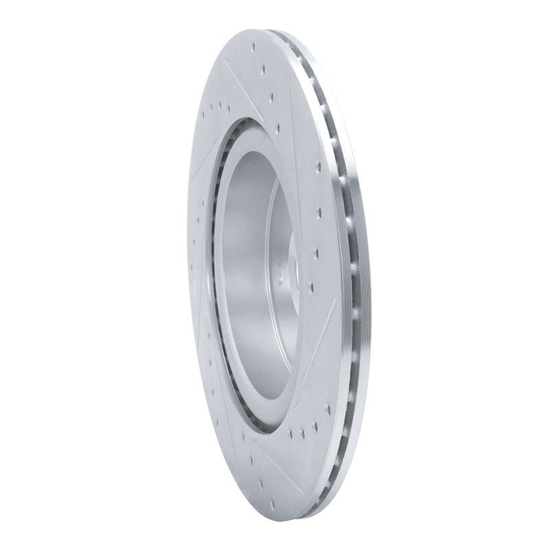 R1 Concepts R1 19-24 Infiniti QX50 Rear Left Drilled & Slotted Silver Brake Rotor