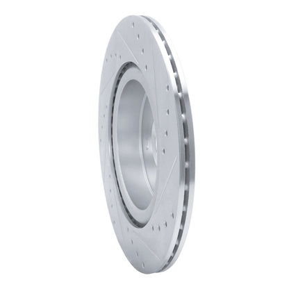 R1 Concepts R1 19-24 Infiniti QX50 Rear Left Drilled & Slotted Silver Brake Rotor