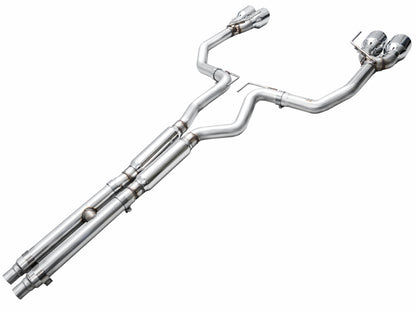 AWE Tuning AWE 2024 Ford Mustang Dark Horse S650 RWD Track Edition Cat-Back Exhaust w/ Quad Chrome Silver Tips