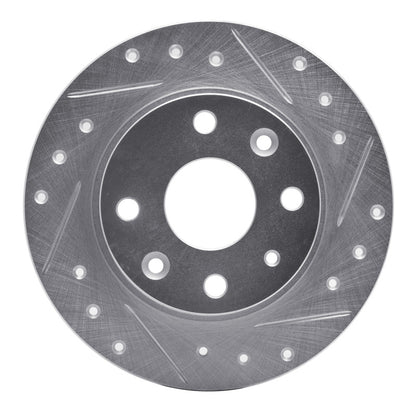 R1 Concepts R1 90-93 Mazda Miata Rear Right Drilled & Slotted Silver Brake Rotor