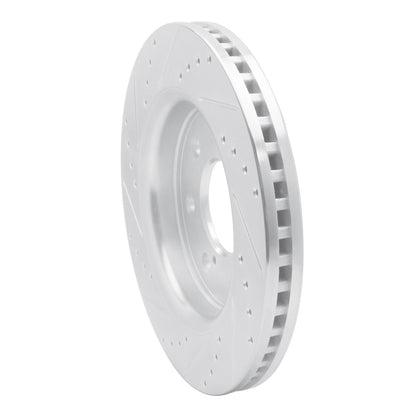 R1 Concepts R1 10-14 Ford F-150 4WD Front Right Drilled & Slotted Silver Brake Rotor