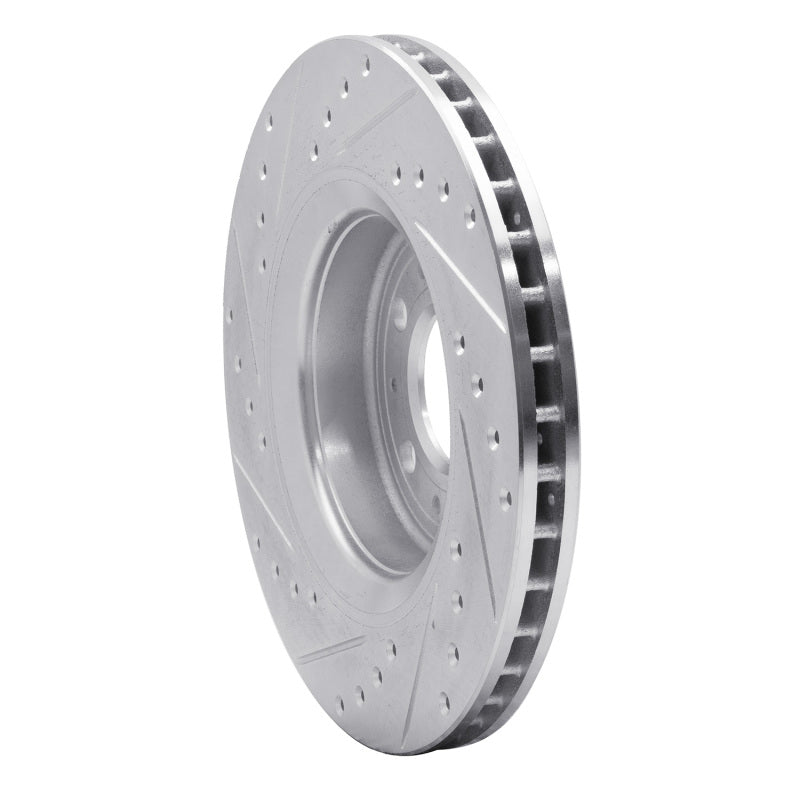 R1 Concepts R1 98-04 Volvo C70 Front Right Drilled & Slotted Silver Brake Rotor