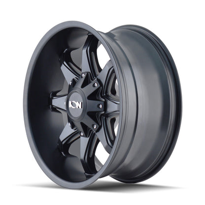 ION Wheels ION Type 181 17x9 / 5x114.3 BP / -12mm Offset / 87mm Hub Satin Black/Milled Spokes Wheel