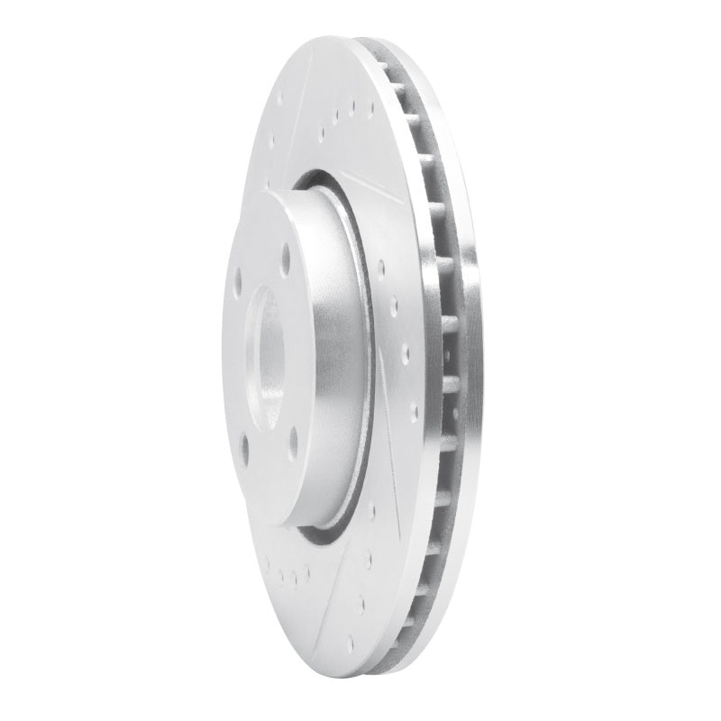 R1 Concepts R1 98-04 Ford CONTOUR Front Left Drilled & Slotted Silver Brake Rotor