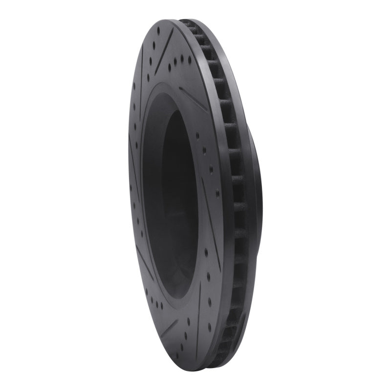 R1 Concepts R1 11-12 Jeep Liberty Front Right Drilled & Slotted Black Brake Rotor