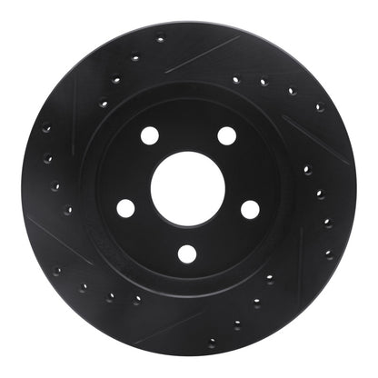R1 Concepts R1 91-92 Dodge Monaco Front Right Drilled & Slotted Black Brake Rotor