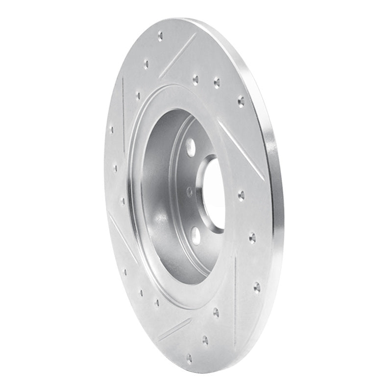 R1 Concepts R1 87-89 Toyota MR2 Rear Right Drilled & Slotted Silver Brake Rotor