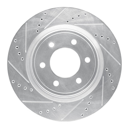 R1 Concepts R1 21-25 Ford F-150 4WD Front Left Drilled & Slotted Silver Brake Rotor