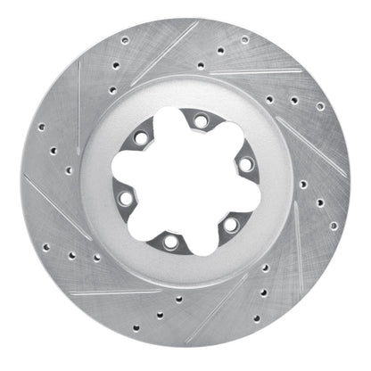R1 Concepts R1 09-12 Chevrolet Colorado Front Left Drilled & Slotted Silver Brake Rotor