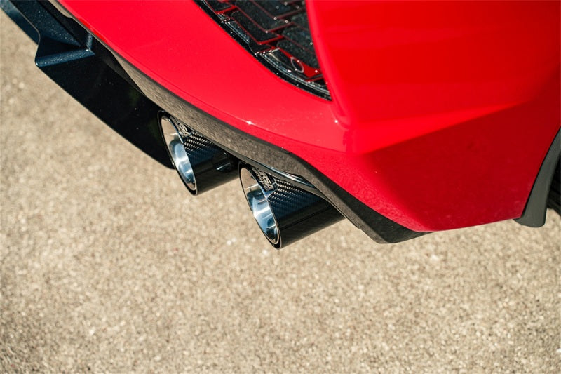 CORSA Performance Corsa 2020-2025 Chevrolet Corvette C8 RWD 3in Delete 4 Valve Cat-Back w/NPP w/4.5in CF Polished Tips