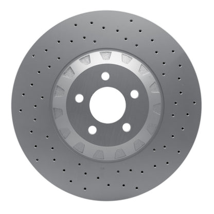 DFC 16-18 Ford Mustang Left Front Drilled GeoSPEC Coated Rotor