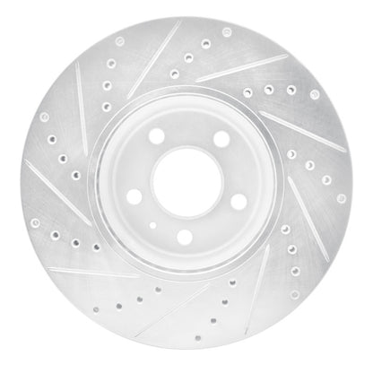 R1 Concepts R1 08-12 Audi Q5 (USA/Canada Excl Hybrid) Front Right Drilled & Slotted Silver Brake Rotor