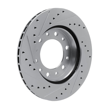R1 Concepts R1 76-89 Toyota Land Cruiser Front Right Drilled & Slotted Silver Brake Rotor