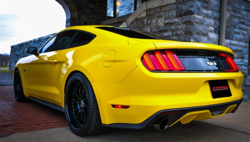 CORSA Performance Corsa 2015-2017 Ford Mustang GT Fastback 5.0 3in Xtreme Cat Back Exhaust w/ Dual Black 4.5in Tips