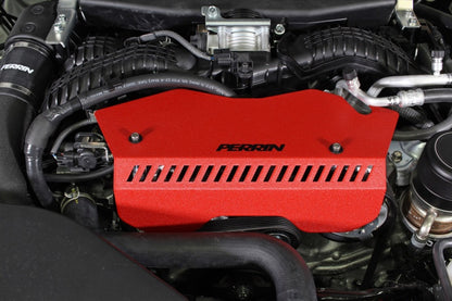 Perrin Performance PERRIN 22-26 Subaru WRX Pulley Cover - Red (TALL - For Use w/o PERRIN AOS)