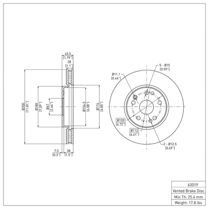 DFC 90-98 Mercedes-Benz SL500 Front Brake Rotor
