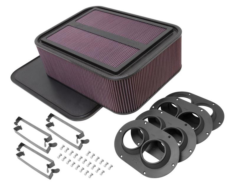 K&N Engineering K&N Custom Racing Assembly Generation 2 Carbon Fiber Air Box - Large w/ 2.50in Air Horn