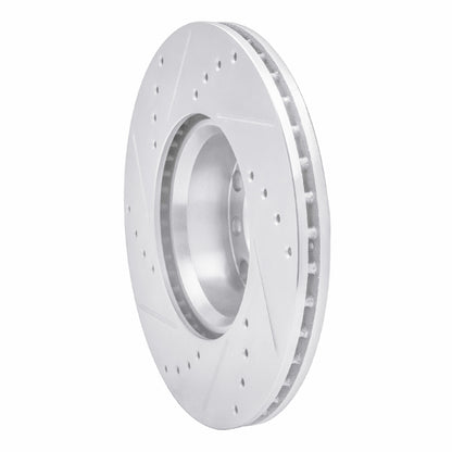 R1 Concepts R1 72-74 Mercedes-Benz 350SL Front Right Drilled & Slotted Silver Brake Rotor