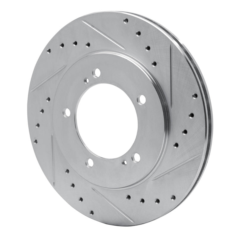 R1 Concepts R1 99-08 Chevrolet Tracker Front Right Drilled & Slotted Silver Brake Rotor