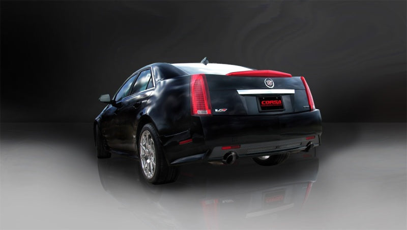 CORSA Performance Corsa 2009-2014 Cadillac CTS Sedan V 6.2L V8 Black Sport Axle-Back Exhaust
