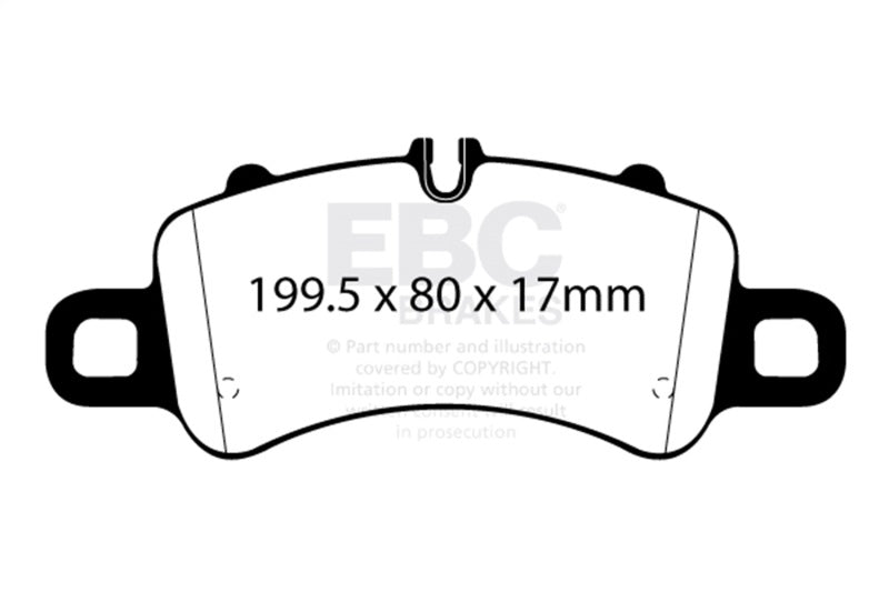 EBC Racing 16-20 Porsche 911 (991/2) Carrera 3.0TT (Cast Iron Rotor Only) RP-X Front Brake Pads
