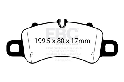 EBC Racing 16-20 Porsche 911 (991/2) Carrera 3.0TT (Cast Iron Rotor Only) RP-X Front Brake Pads