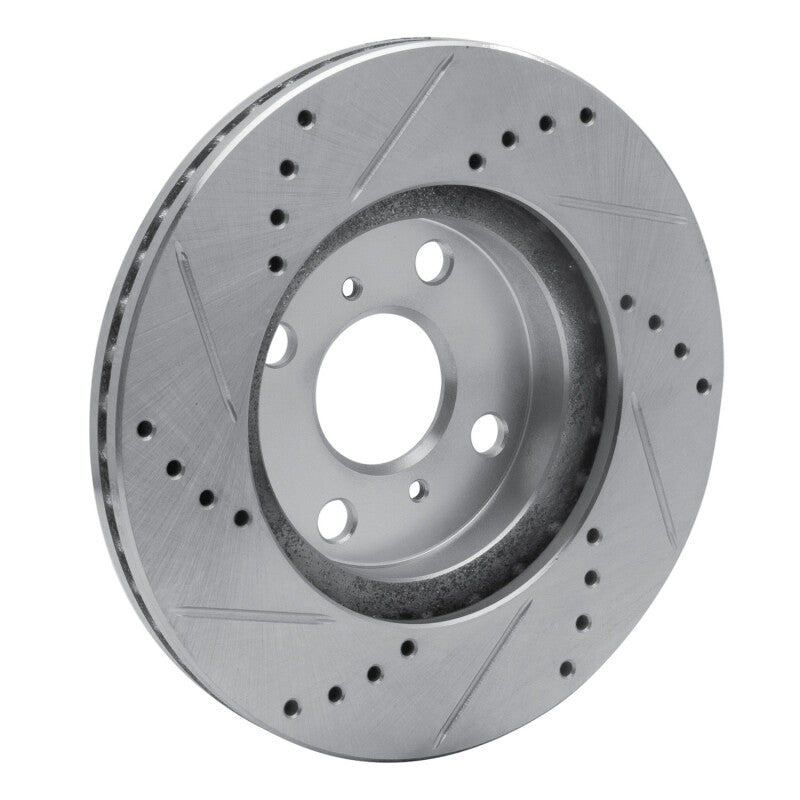 R1 Concepts R1 04-06 Scion XA Front Right Drilled & Slotted Silver Brake Rotor