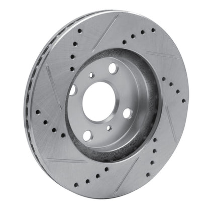 R1 Concepts R1 04-06 Scion XA Front Right Drilled & Slotted Silver Brake Rotor