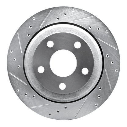 R1 Concepts R1 11-25 Dodge Durango Rear Left Drilled & Slotted Silver Brake Rotor