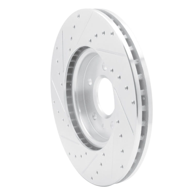 R1 Concepts R1 14-19 Buick CASCADA Front Right Drilled & Slotted Silver Brake Rotor
