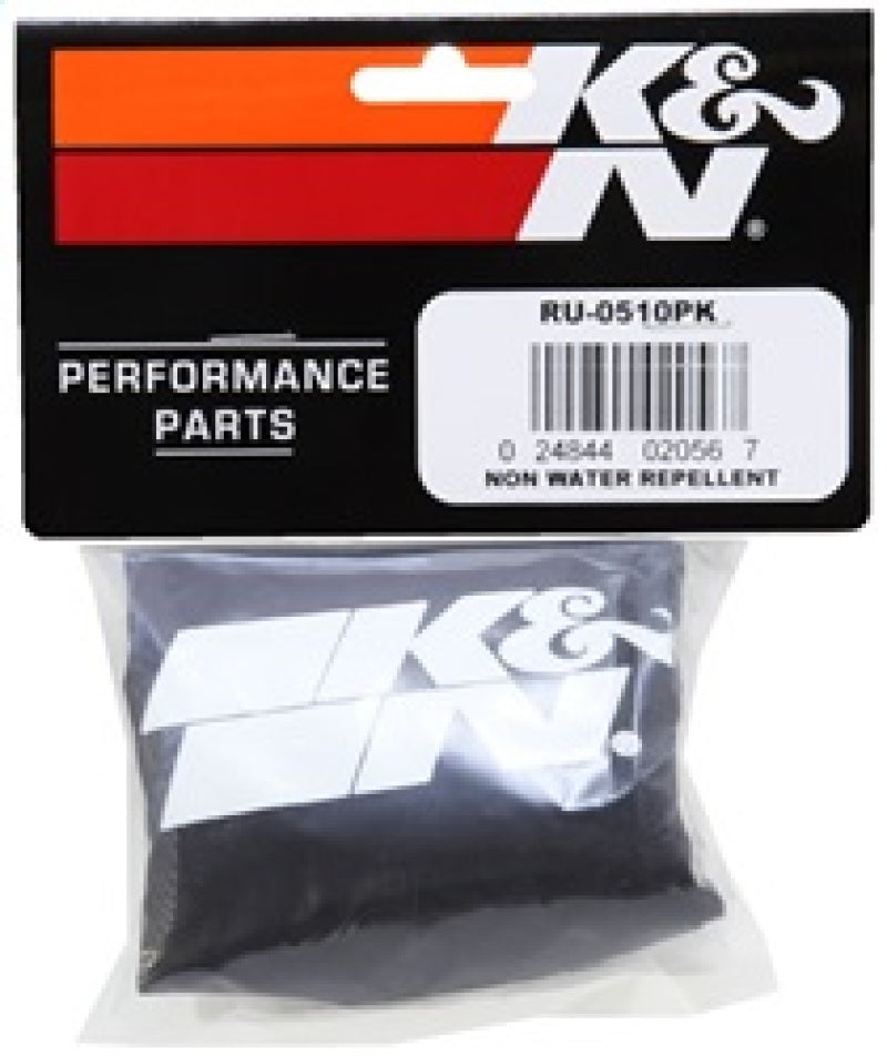 K&N Engineering K&N Round Straight - Black - 3.5in ID x 5in H - PreCharger Air Filter Wrap Blue