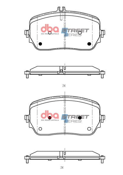 DBA 19-22 Mercedes-Benz GLE450 Street Series Front Brake Pads