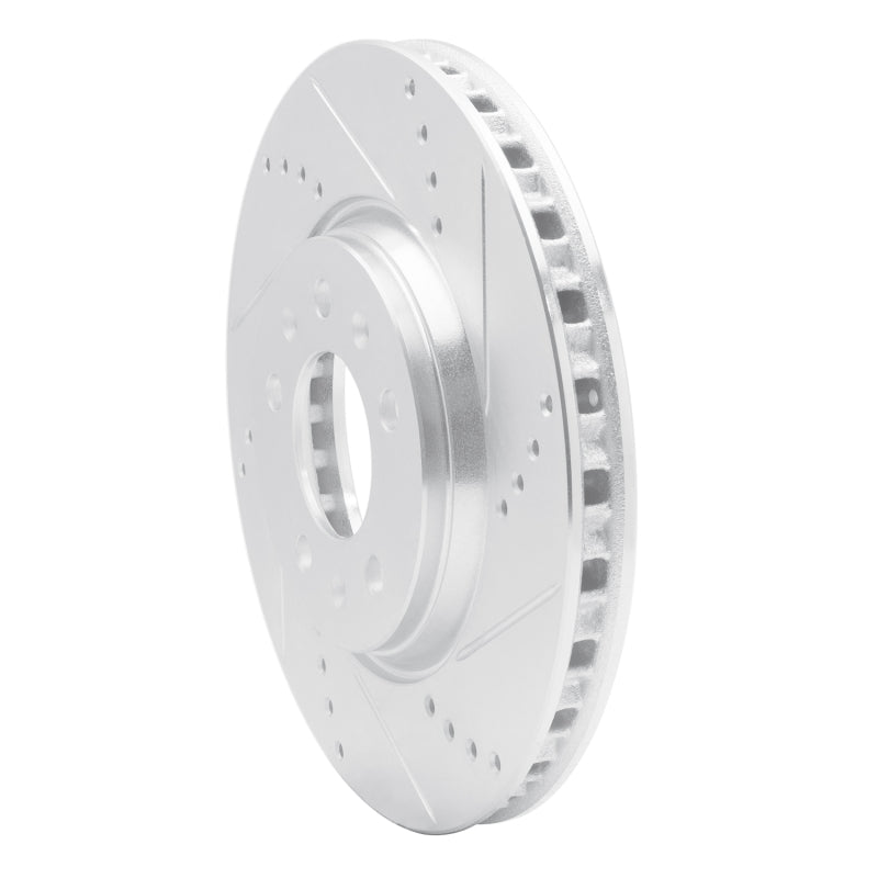 R1 Concepts R1 06-10 Pontiac SOLSTICE Front Right Drilled & Slotted Silver Brake Rotor