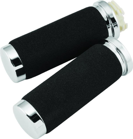 Bikers Choice 81-17 Big Twin 81-22 XL With Dual Cable Black Cushion Grips With Sleeve Pr