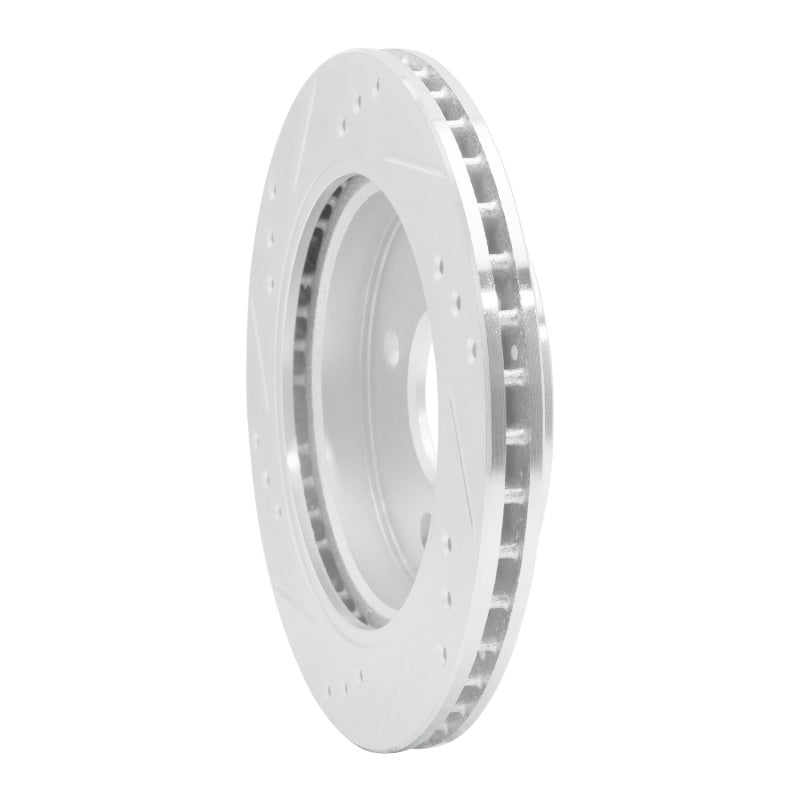 R1 Concepts R1 95-04 Ford CONTOUR Rear Right Drilled & Slotted Silver Brake Rotor