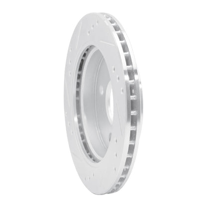 R1 Concepts R1 95-04 Ford CONTOUR Rear Right Drilled & Slotted Silver Brake Rotor