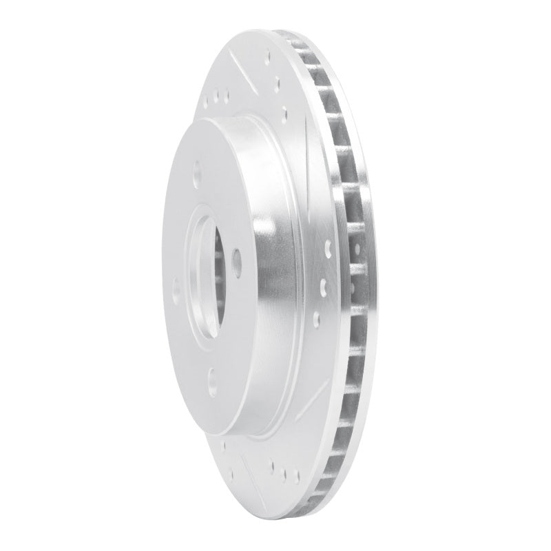 R1 Concepts R1 95-04 Ford CONTOUR Rear Right Drilled & Slotted Silver Brake Rotor