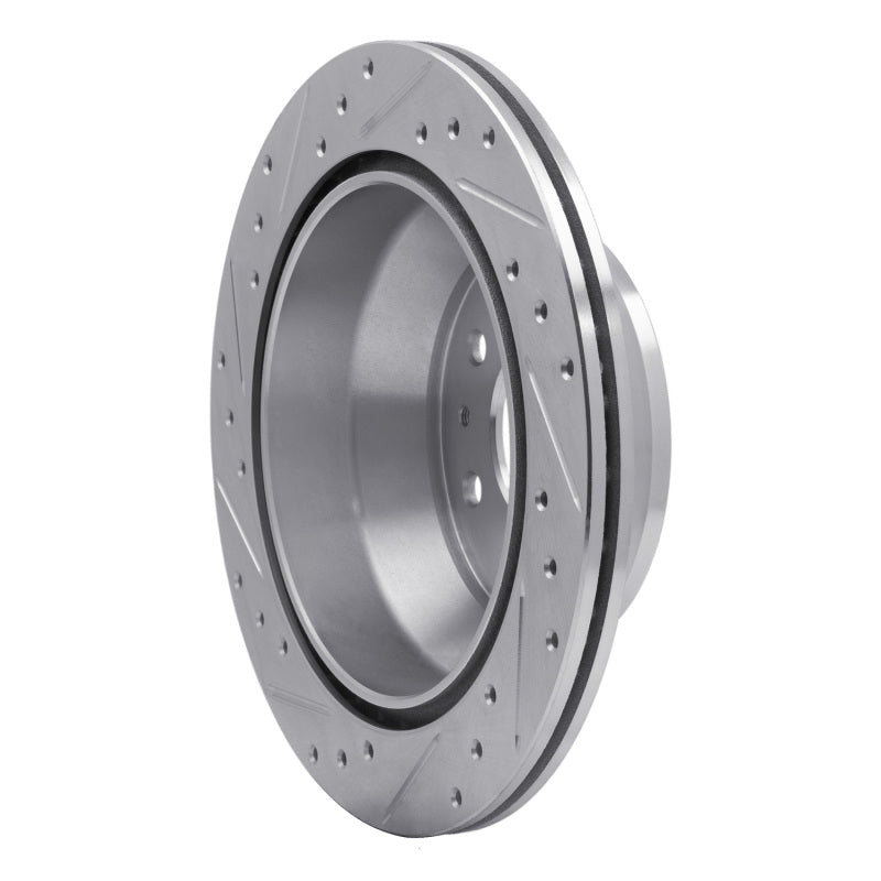 R1 Concepts R1 02-09 Buick Rainier Rear Right Drilled & Slotted Silver Brake Rotor
