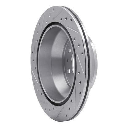 R1 Concepts R1 02-09 Buick Rainier Rear Right Drilled & Slotted Silver Brake Rotor