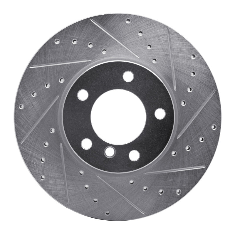 R1 Concepts R1 07-21 BMW 228I Front Right Drilled & Slotted Silver Brake Rotor