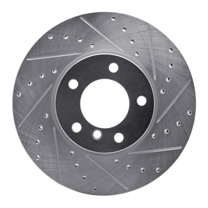 R1 Concepts R1 07-21 BMW 228I Front Right Drilled & Slotted Silver Brake Rotor